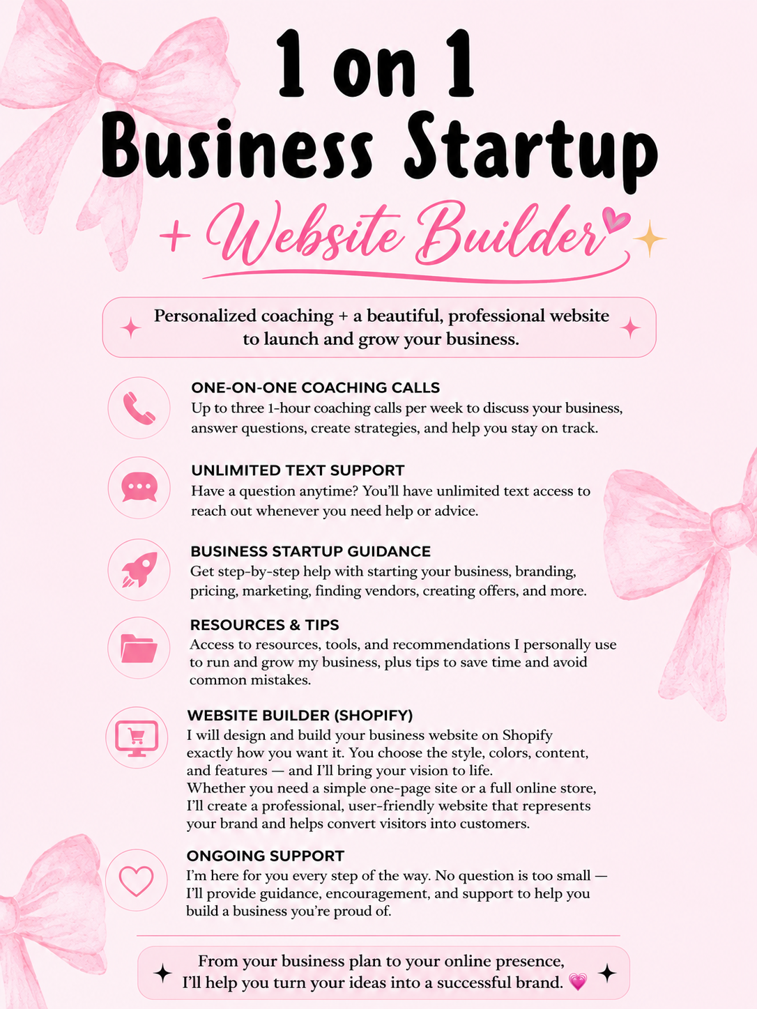 Business Start Up + Website Builder