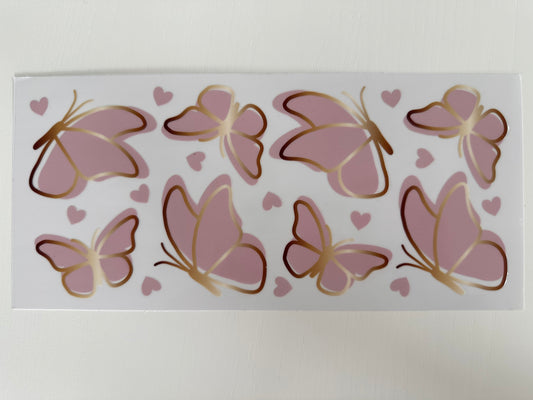 Pink & Gold Butterflies