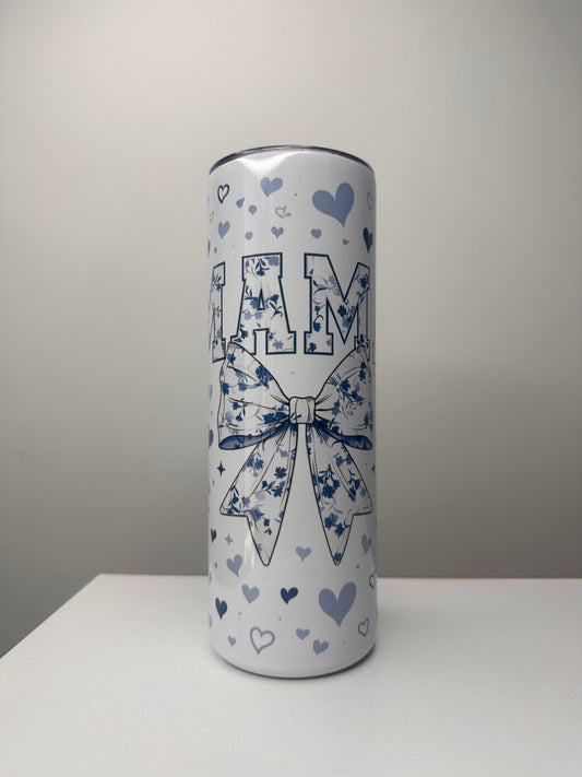 Blue Bows Mama Flask