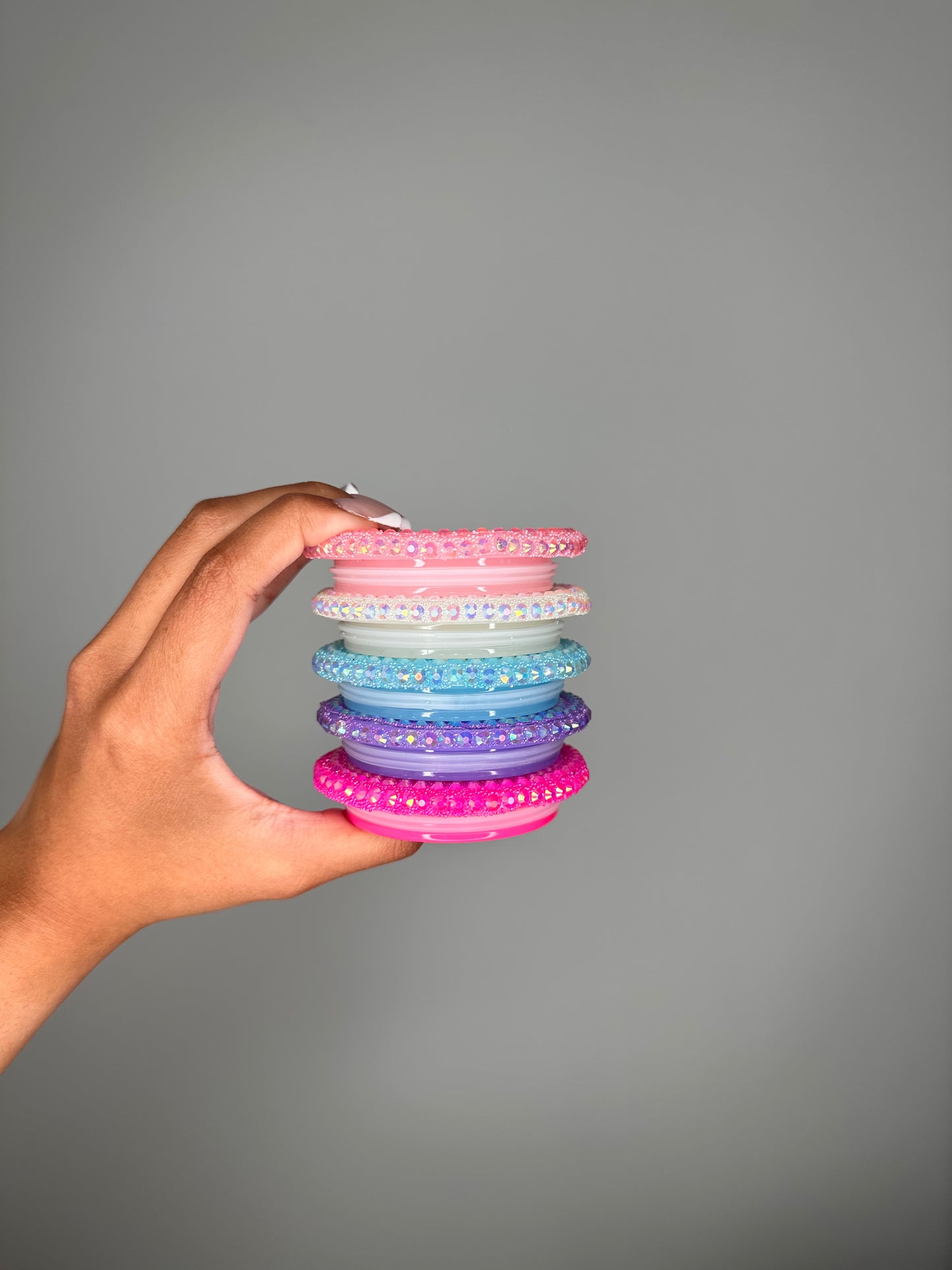 Bling / Rhinestone Color Cup Lids
