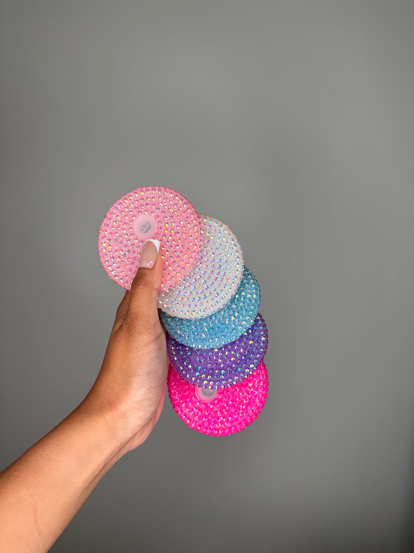 Bling / Rhinestone Color Cup Lids