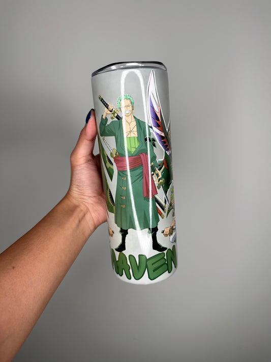 One P Anime Green Flask