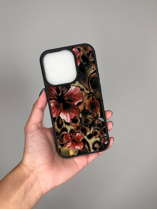 Cheetah/Leopard Flower Phone Case