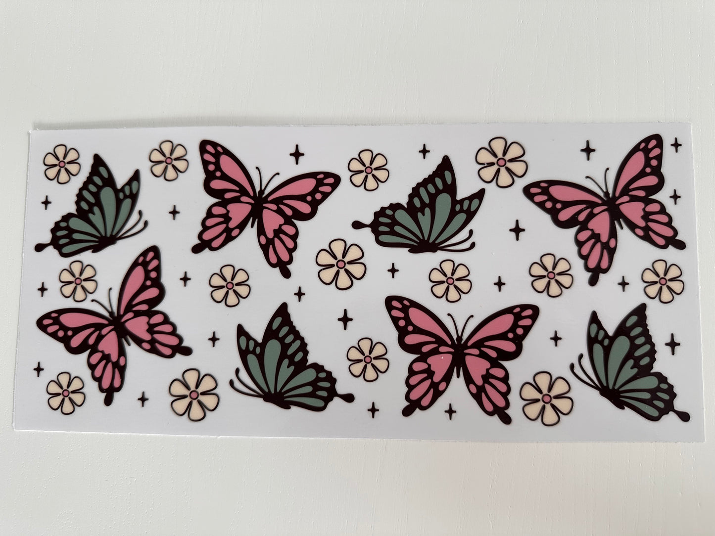 Pink & Green Butterflies
