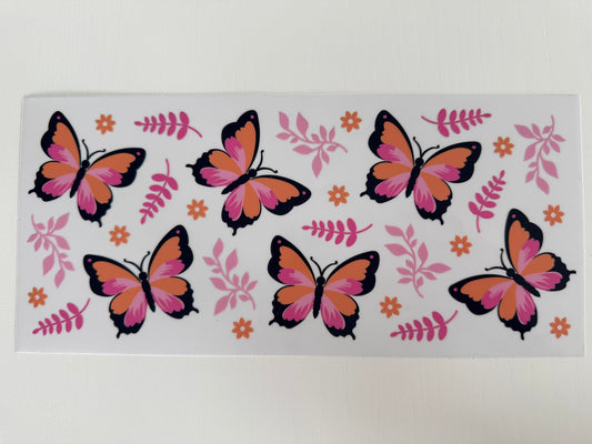 Pink & Orange Butterflies